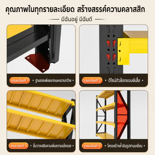 BV ชั้นวางของหนัก 3/4ชั้น เหล็ก 500กก./ชั้น ปรับระดับชั้นได้ สูง2ม. 5สีให้เลือก ใช้คลังสินค้า-ซูเปอร์มาร์เก็ต-ครัว ทนทาน