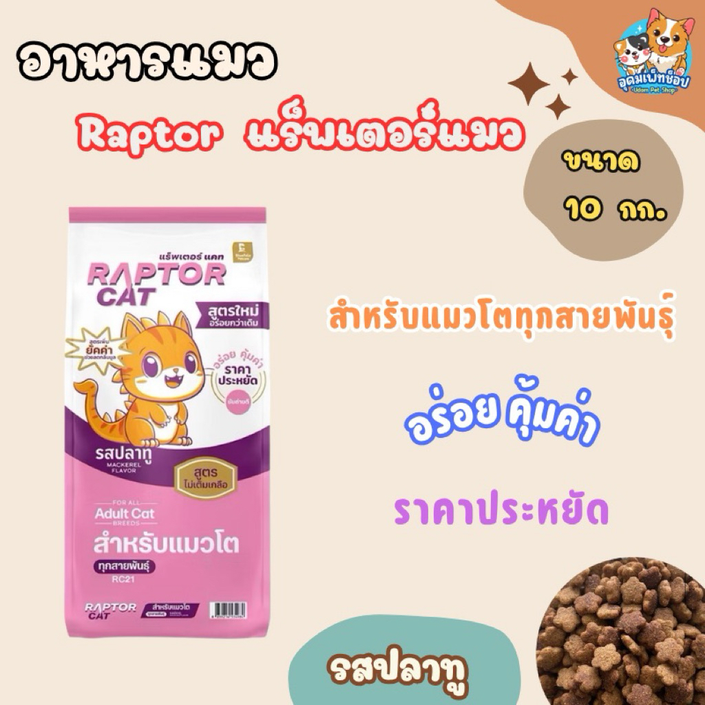 อาหารแมว แร็พเตอร์ ขนาด 10 กก.