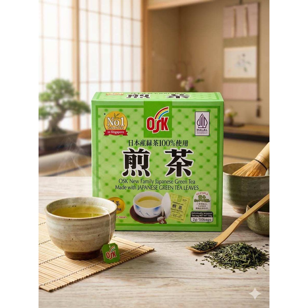 🌱🌱ชาเขียวญี่ปุ่น japanese green tea  ตรา OSK 100กรัม🌲🌲