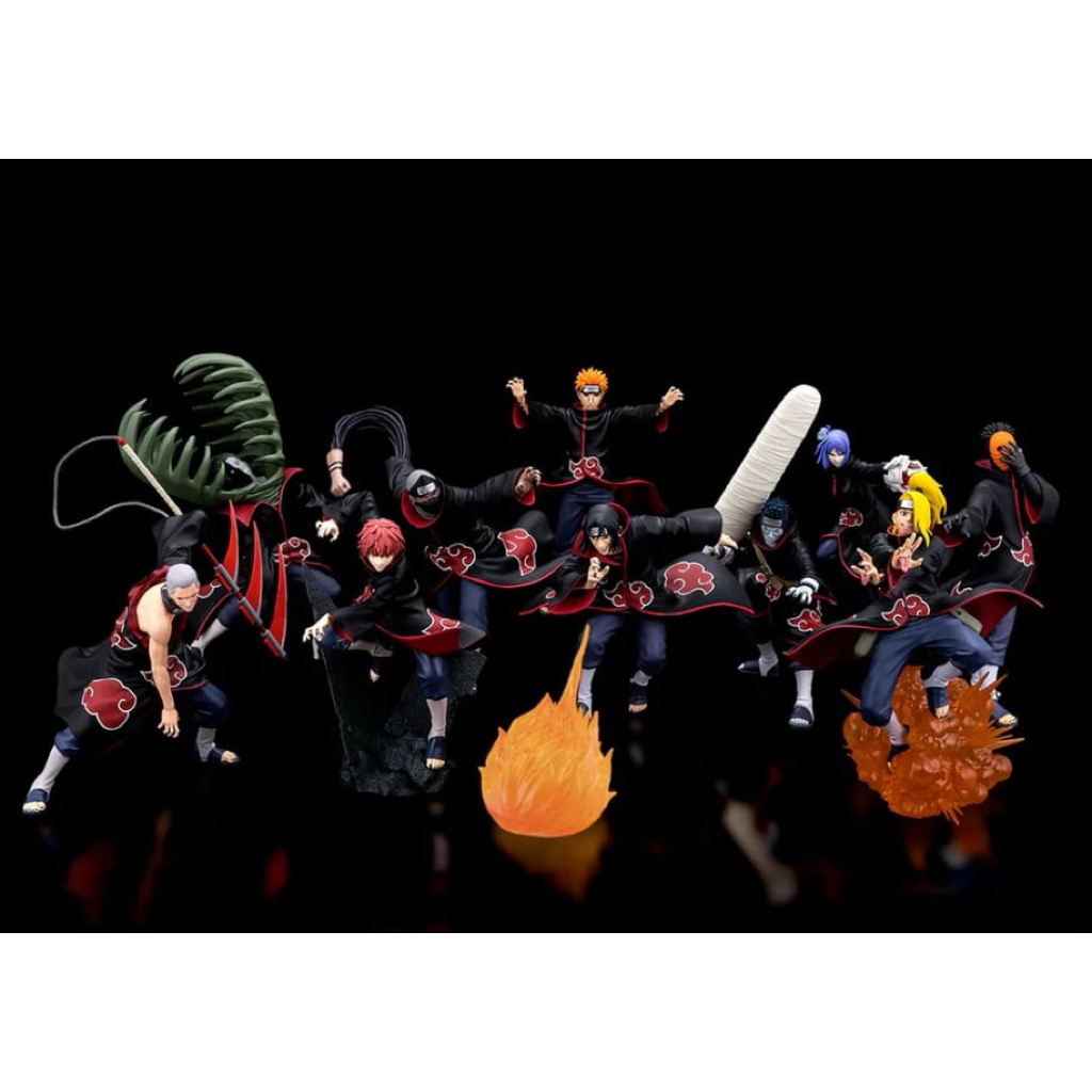 NARUTO SHIPPUDEN EFFECTREME AND VIBRATION STARS - AKATSUKI SPECIAL COMPLETE SET OF 10 FIGURES