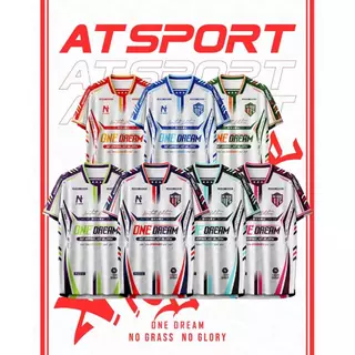เสื้อพิมพ์ลาย A T SPORT รุ่น A T WHITE SERIES เสื้อบอล เสื้อทีม ใส่เที่ยวและออกทริปใส่เป็นกลุ่ม ผ้าไมโครหน้าเรียบ