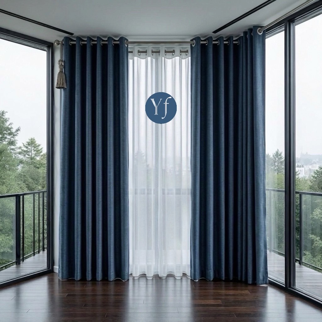 ผ้าม่านตาไก่ 2 ชั้น มินิมอล/หรู แบล็คเอาท์100% กันแสง กันUV สั่งตัดได้ทุกขนาด โรงงานผลิตโดยตรง ดีไซน์เรียบหรู