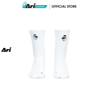 ARI ADEPT RUNNA CREW RUNNING SOCKS - WHITE (AHW1721-02) ถุงเท้า อาริ ADEPT RUNNA สีขาว