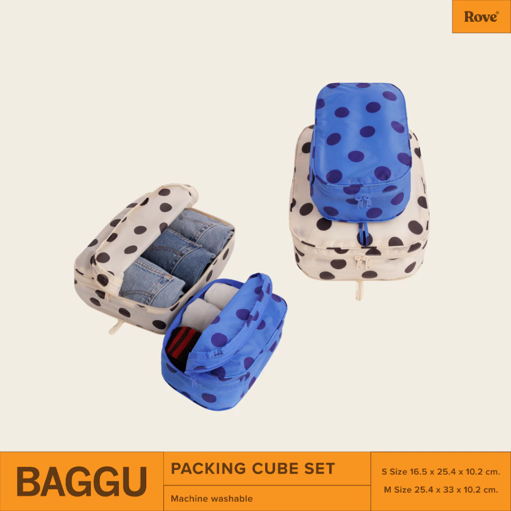 (พร้อมส่ง) BAGGU Packing Cube Set เซ็ทกระเป๋าจัดระเบียบใส่ของอเนกประสงค์ เหมาะสำหรับเดินทาง น้ำหนักเบา พกพาง่าย