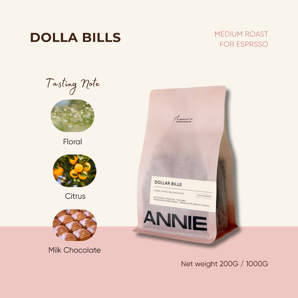 ANNIE - Dollar Bills Mudium Roast คั่วกลาง (เติมความสดชื่นได