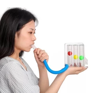 เครื่องดูดบริหารปอด เครื่องบริหารปอด lung exercise spirometer triflow ป้องกันปอดยุบตัว ป้องกันเสมหะคั่งค้างในปอด
