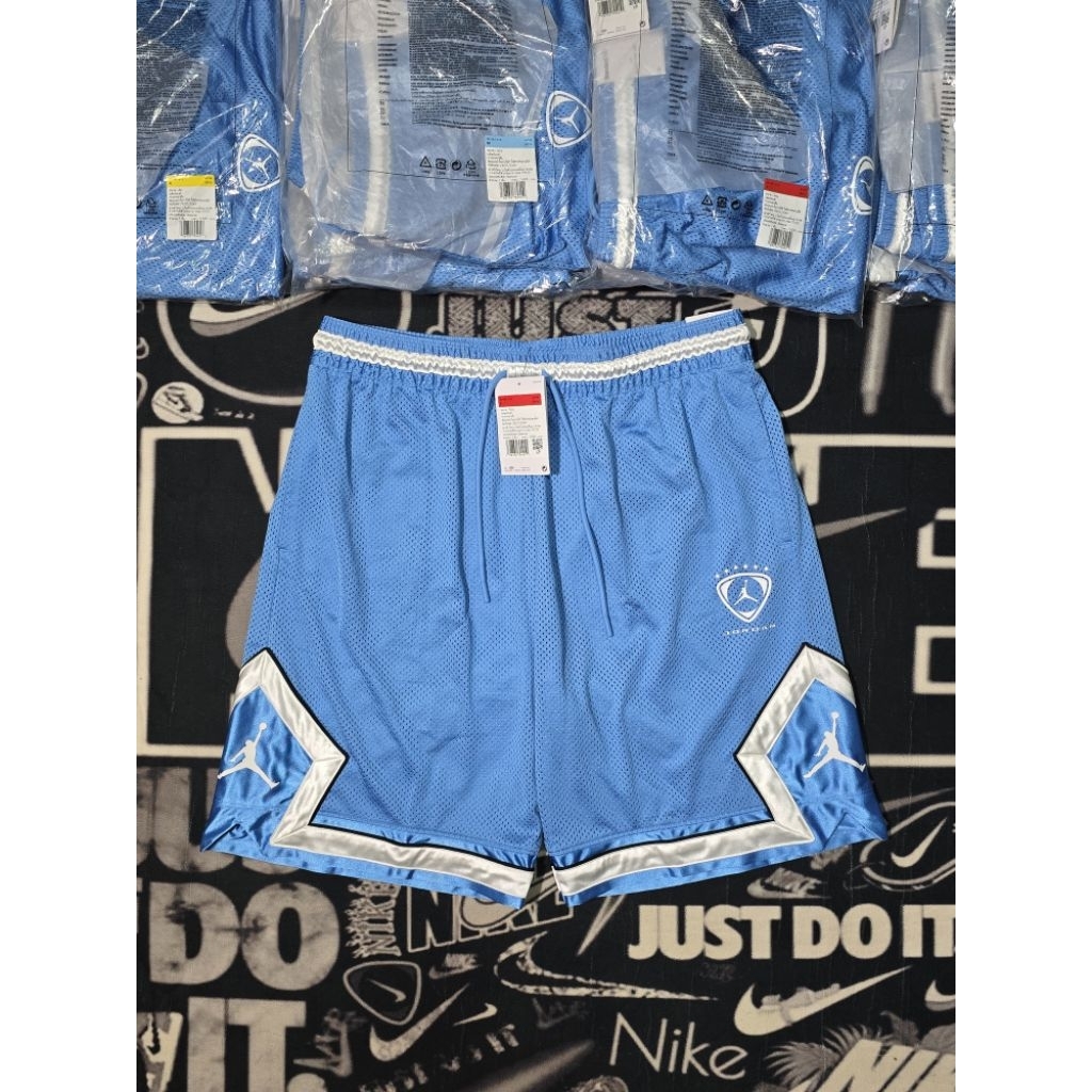 กางเกง Jordan Men's Brooklyn Diamond Mesh Shorts - University Blue/White  มือ 1 ป้ายไทย แท้💯
