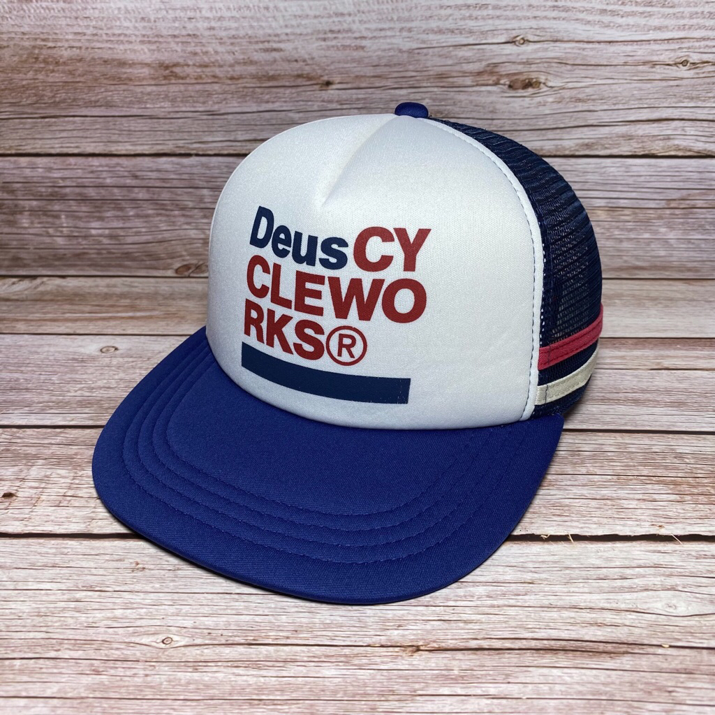 หมวก Deus Ex Machina Cycleworks Trucker Hat Navy/White