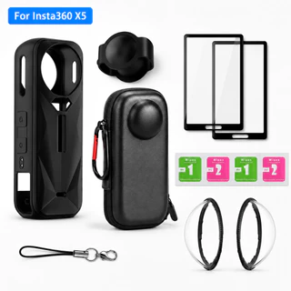 Insta360 X5 X4 X4 Air เซ็ตอุปกรณ์เสริม กระเป๋าเก็บกล้อง ฟิล์มกระจก ฝาครอบเลนส์ เคสซิลิโคน พร้อมส่งจากกรุงเทพฯ
