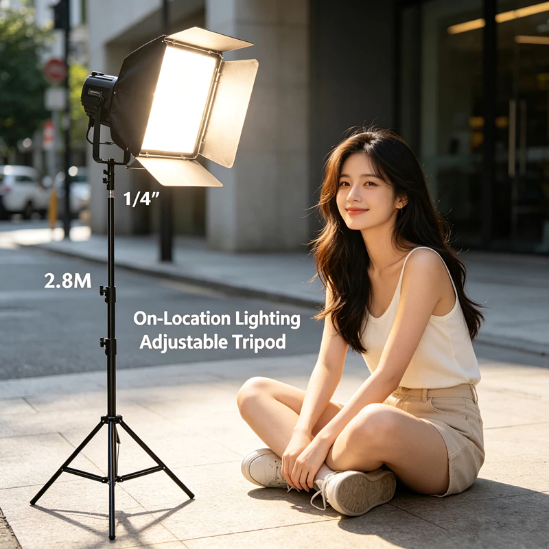 ขาตั้งไฟสตูดิโอ Tripod อลูมิเนียม สูง 2.8 เมตร สำหรับกล้องและไฟริงไลท์