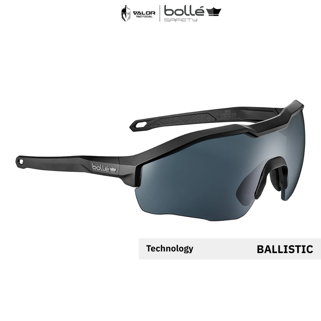 Bolle Safety - MY6 BSSI [ฺBallistic Rated] แว่นตากันสะเก็ด แว่นกันแดด เคลือบกัน Platinum กันรอย มาตรฐาน ANSI Z87.1-2020