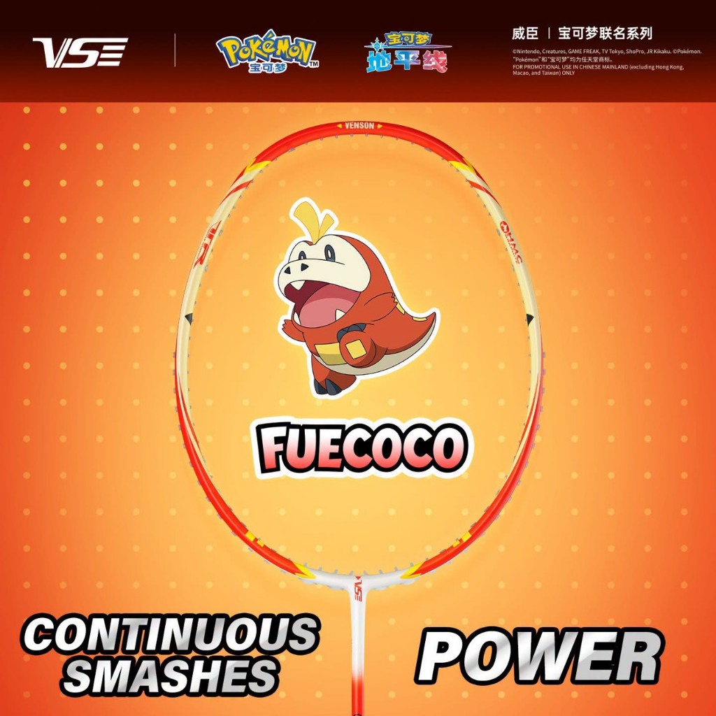 VS مضرب ريشة Pokémon مع مقبض وأوتار وغطاء — صورة 7