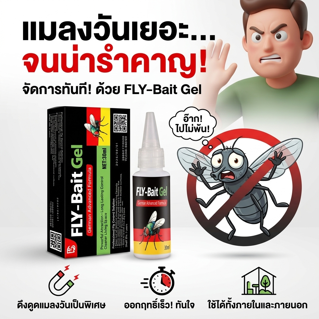 DX ยาฆ่าแมลงวัน กาวดักแมลงวัน ไล่แมลงวัน ดักแมลงวัน สูตรจากเยอรมนี