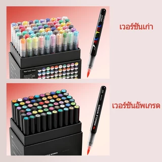 MW ปากกาอะคริลิค 60/80/120/168 สี ปากกามาร์กเกอร์อะคริลิค Acrylic marker กันน้ำ หมึกพิมพ์เนียน หัวนุ่ม อัตราการใช้หมึก