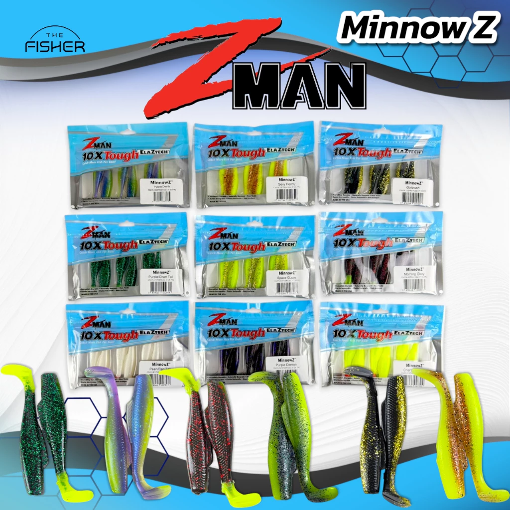 A12 เหยื่อปลายาง Z-Man รุ่น MINNOW ขนาด 3 นิ้ว (1ซอง 6ตัว)