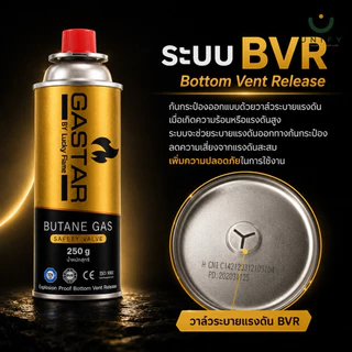 [6 กระป๋อง] แก๊สกระป๋อง แก๊สบิวเทน Lucky Flame GASTAR 250 กรัม เตาปิคนิค พกพา ส่งไว