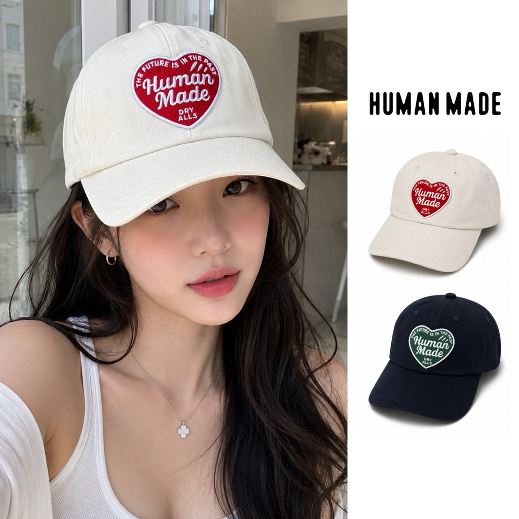 พร้อมส่ง | หมวก Human Made - Heart Logo Cap #2 Unisex ปักโลโก้หัวใจ ส่งสินค้าทุกวัน รับประกันความพอใจ คืนเงินได้