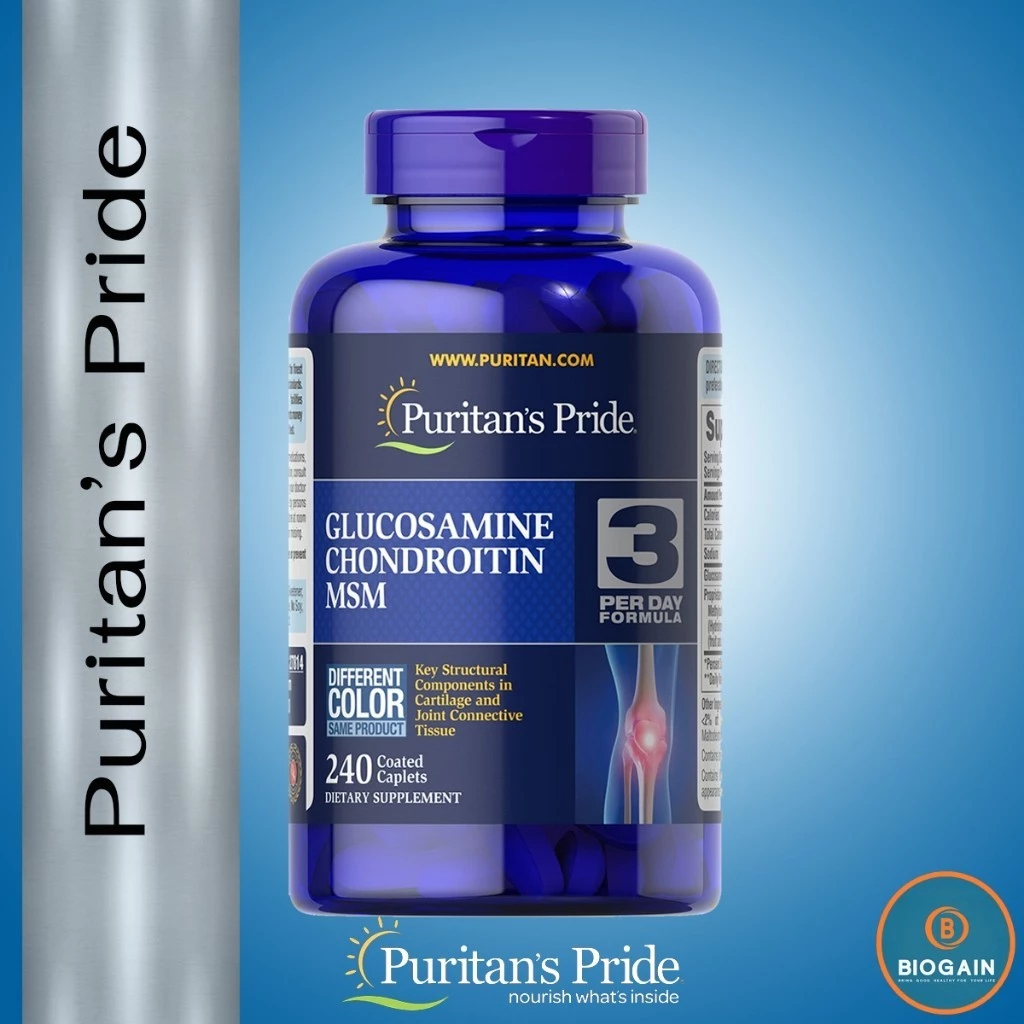 จัดส่งด่วน Puritan's Pride ADVANCED GLUCOSAMINE CHONDROITIN MSM 240เม็ด
