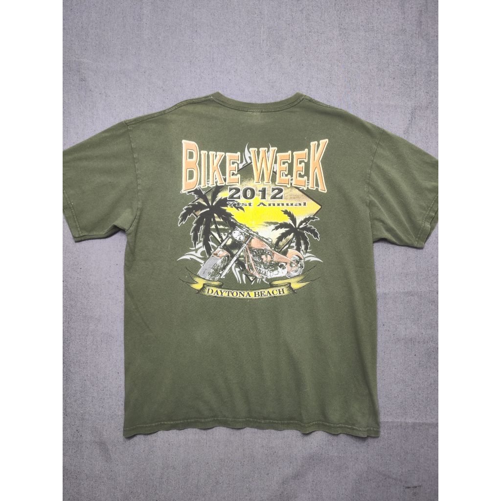 เสื้อยืดมือสอง BIKE WEEK 2012 อก 46 ยาว 28 นิ้ว #R166