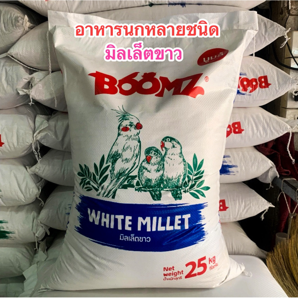 อาหารนก มิลเล็ตขาว ชนิดกระสอบ 25 กิโลกรัม