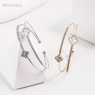 Motta Clover Online Exclusive Collection กำไลข้อมือชุบทองคำขาว ดีไซน์สวยไม่ซ้ำใคร