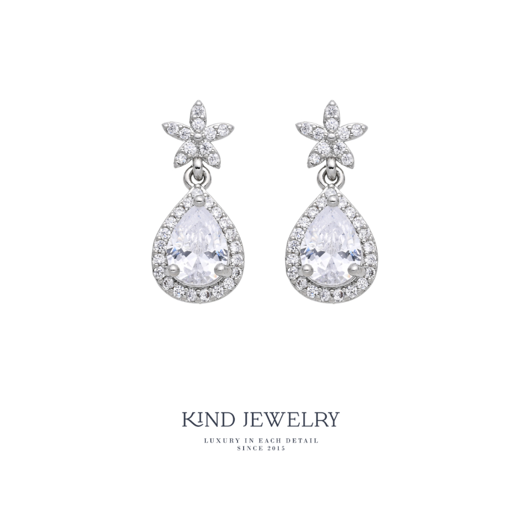 Kind Jewelry ต่างหู เจ้าสาว ต่างหูออกงาน iris pear earring