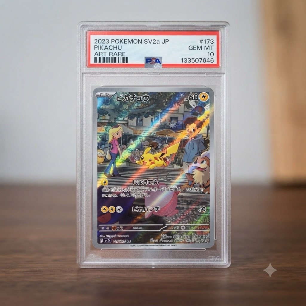 [PSA10] Pokemon Card Pikachu AR 173/165 SV2a Japanese PSA 10 GEM MINT การ์ดแท้ญี่ปุ่น