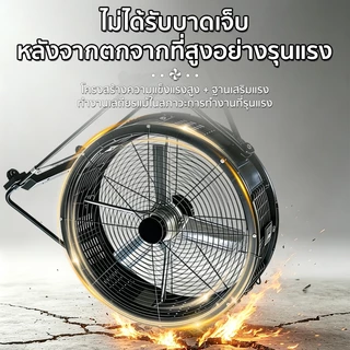 พัดลมโรงงาน39นิ้ว พัดลมอุตสาหกรรม ประหยัดไฟ แข็งแรงทนทาน เสียงเงียบ สำหรับโรงงาน ร้านอาหาร โกดัง กลางแจ้ง Industrial Fan