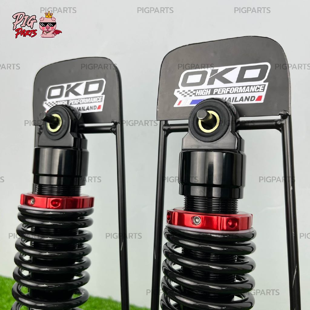 โช๊คหลัง OKD (Advance หูหลบบังโซ่ )PG1/SR400/Axelo125/pigparts/GTO/gd110/dream/Dax125/ดรีม/Supercub/