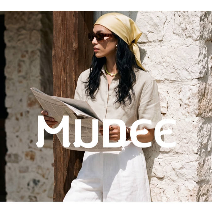 MUDEE เสื้อเชิ้ตผ้าลินิน  แขนสั้น