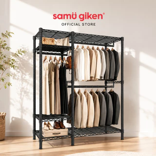 Samu Giken โครงตู้เสื้อผ้า ความสูงปรับได้ ขนาด114x40x180ซม. แข็งแรง รับน้ำหนักดี ประกอบง่าย