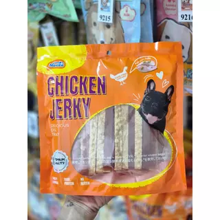 9958 Novee Chicken Jerky/โนวี่ ชิคเก้น เจอร์กี้ ชิคเก้น+ฟิช แซนวิช น้ำหนักสุทธิ 400 กรัม ขนมสุนัข ขนมหมา **1แถม1 398บาท