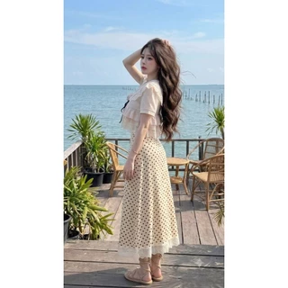 ชุดเซทเวียดนาม เดรสเวียดนาม เดรสสีฟ้า ชุดอัดกาว ผ้าอัดกาว ชุดเซ็ตเวียดนาม ชุดเซ็ทกระโปรงยาว เวียดนาม Clothing Lady