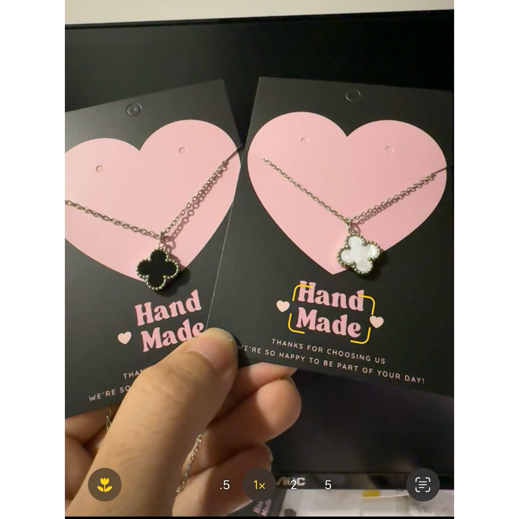 ข้อมือ ข้อมือสแตนเลททอง 18K จี้ใบโคลเวอร์ สแตนเลสแท้ รูปที่ 7
