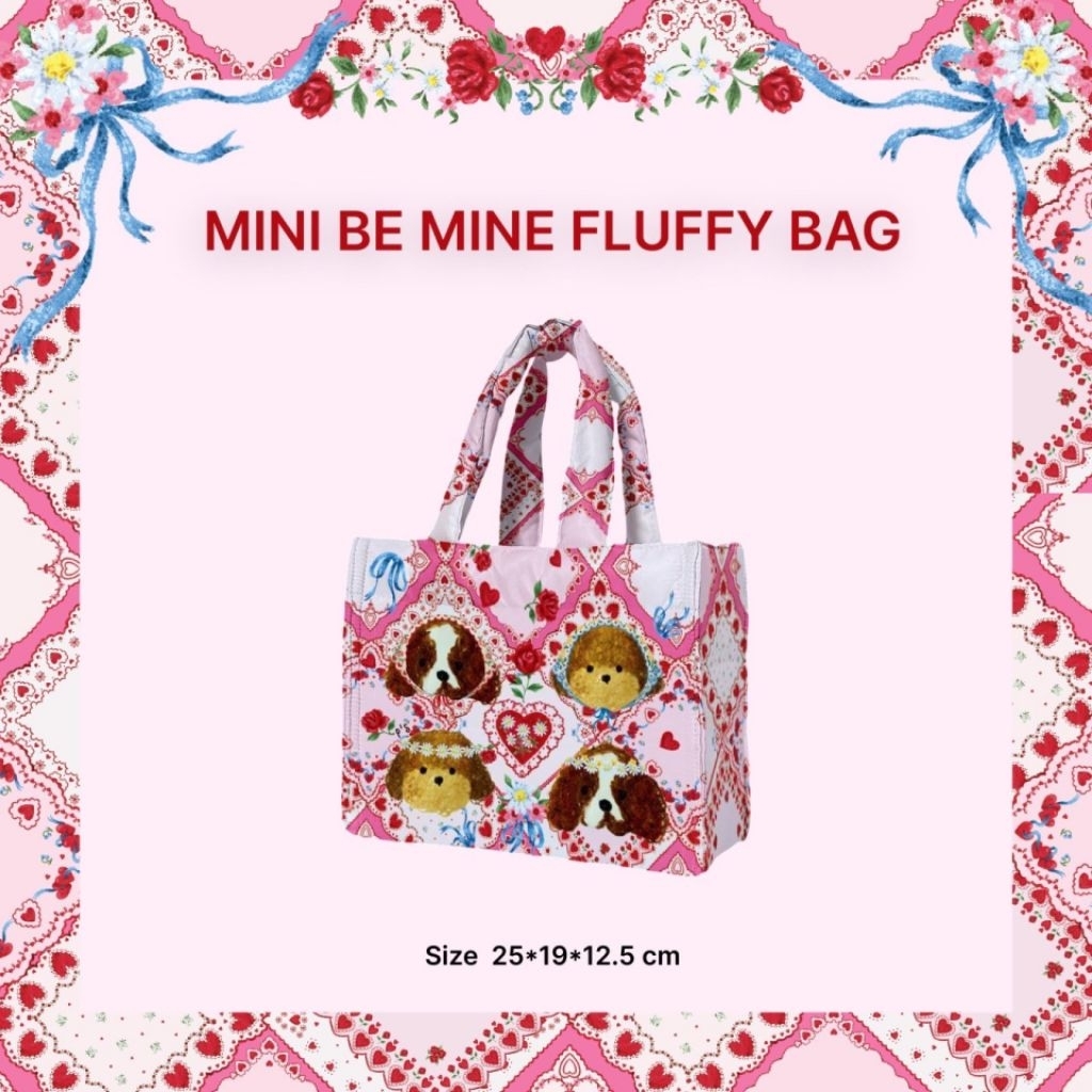พร้อมส่ง กระเป๋าน่ารัก FLUFFY VINTAGE COLLECTION BAG PSMaterial กระเป๋านุ่มนิ่มเเบบแม่ชมและน้าพลอย