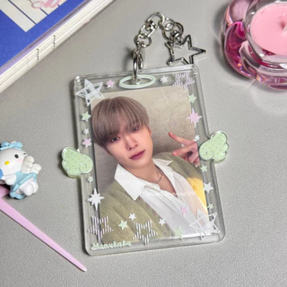 Angel Star Photocard Holder เฟรมการ์ด ปีกนางฟ้า ลายดาวสุดคิวท์ ใส่โฟโต้การ์ดได้ 2 ใบ