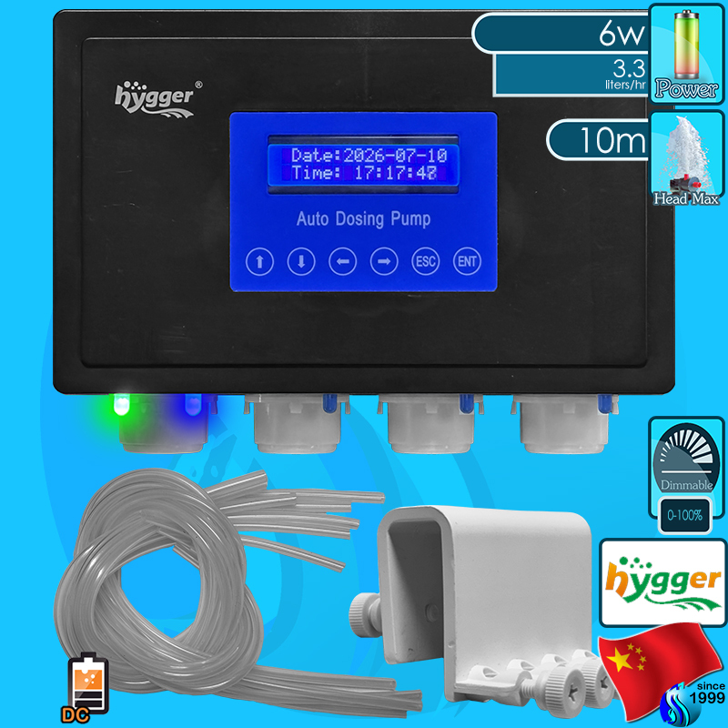 Hygger Aquarium Dosing Pump HG-932 เครื่องเติมน้ำยาอัตโนมัติ jebao jecod Auto Doser Pump dp-4 perist