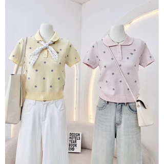 WA YA เสื้อเชิ้ตปกโค้ง กระดุมหน้า ผ้าไหมพรม