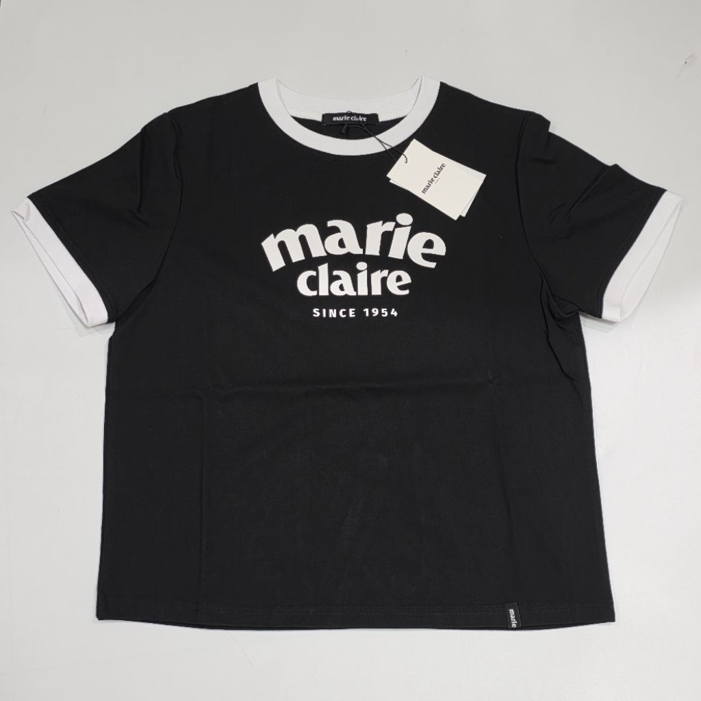 พร้อมส่ง เสื้อยืด Marie Claire น่ารักมากๆ สีดำ