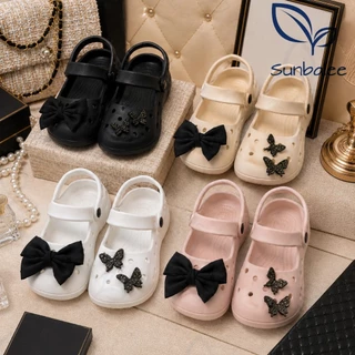 SHO-RABBIT🍉รองเท้าผู้หญิง มีตัวติดน่ารัก รองเท้าแตะสายคาดรัดส้น สุดน่ารัก น้ำหนักเบา กันน้ำ รองเท้ายางพื้นนิ่มใส่สบาย🍉