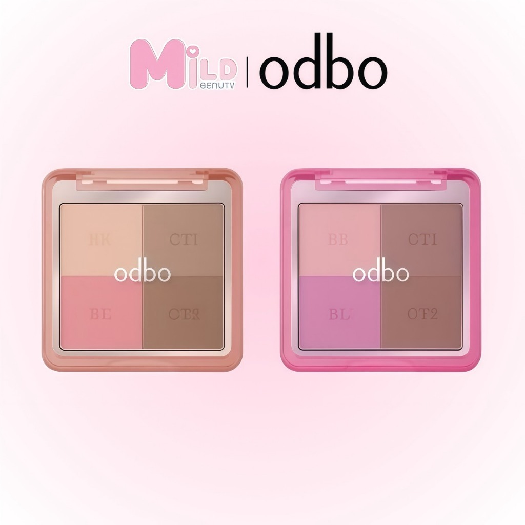 (ใหม่) พาเลต3 in 1 ODBO GLAM & SHADE MULTI PALETTE พาเลตติดแกลม OD1331