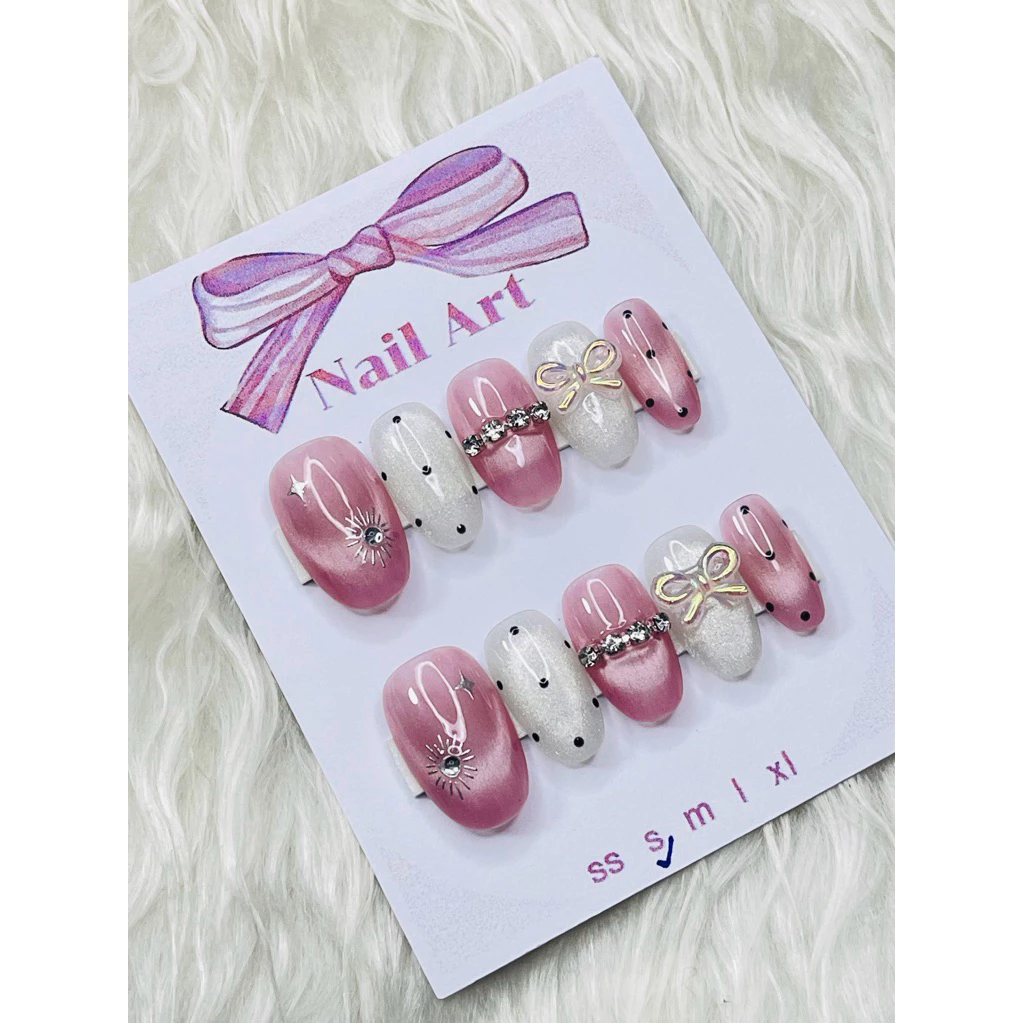 พร้อมส่ง ✅ อัลม่อนสั้น มนสั้น เล็บเจลแท้ 100% ฟรีกาว+ตะใบ