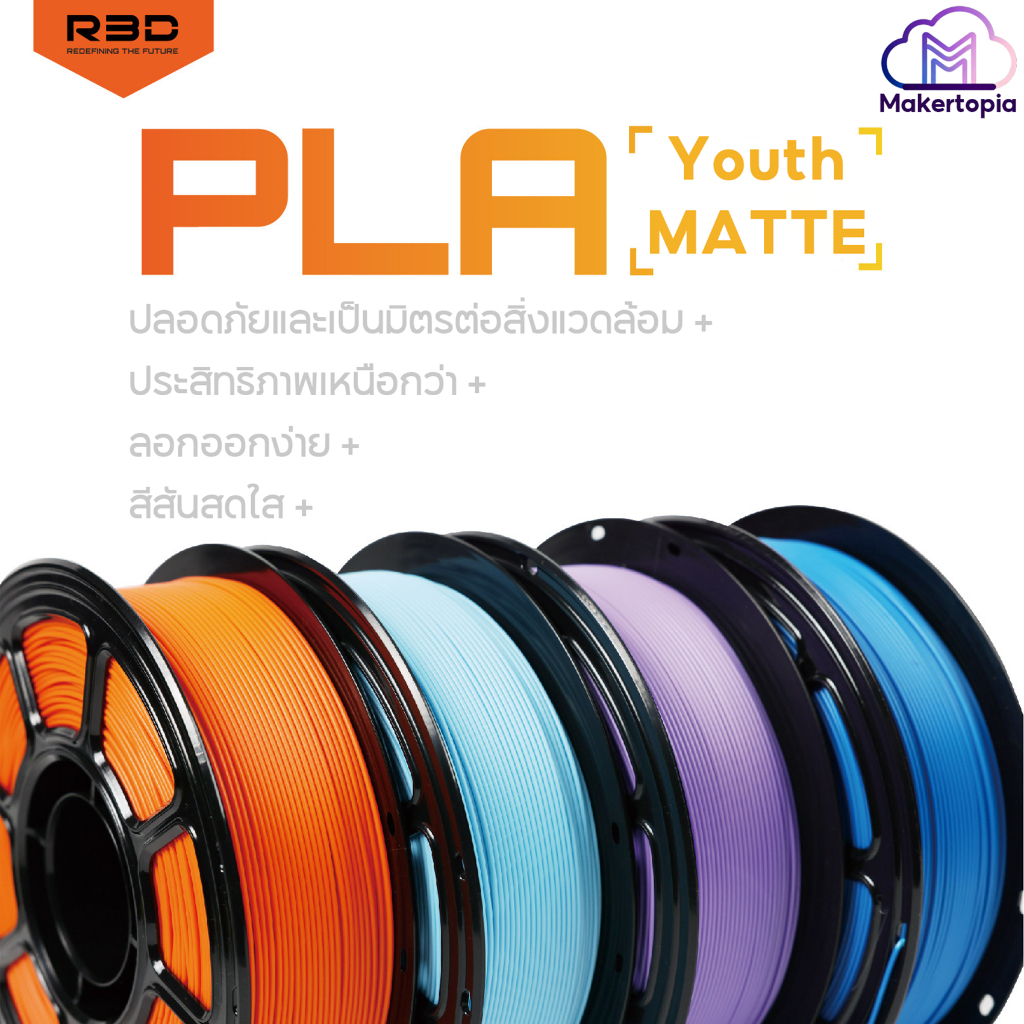 R3D 3D Printer Filament คุณภาพสูง แข็งแรง ทนทาน 1.75mm/1KG For bambu lab A/P/XA/H2 ชุด【รุ่นที่ไม่ใช้ RFID】with tray