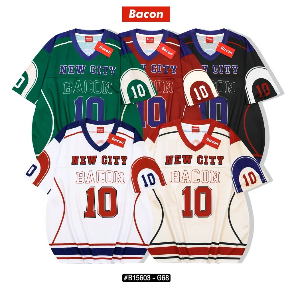 เสื้อกีฬา Bacon คอวี