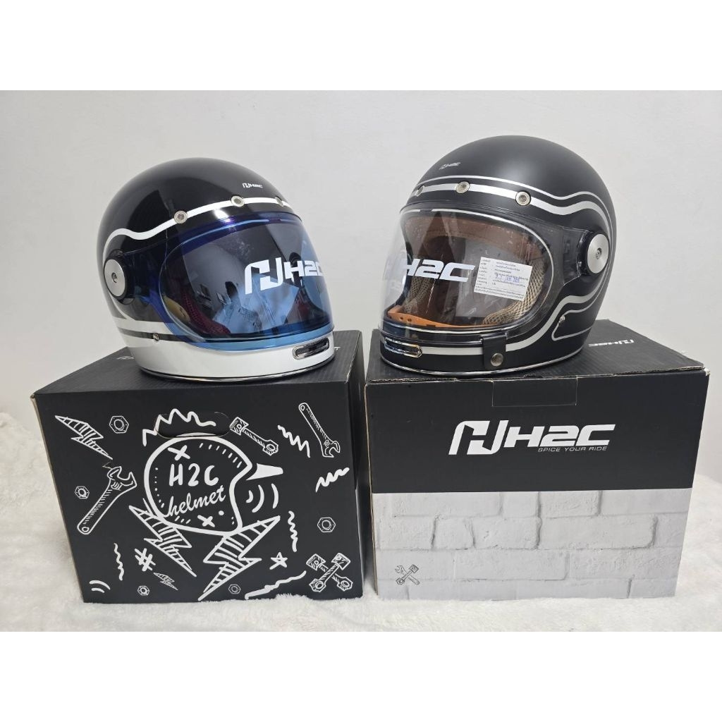 H2C Helmet Original Size XL. สีดำ