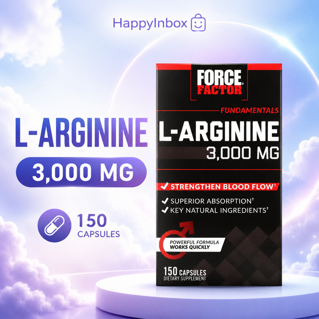 💪 Force Factor L-Arginine 3000mg เสริมการไหลเวียนโลหิต บำรุงกล้ามเนื้อและพลังงานร่างกาย
