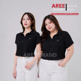(Mid Month 16-20สค) AREE | Core Twin Crop (M–2XL) เสื้อโปโลทรงครอปชายโค้ง นุ่ม ยืดหยุ่น ใส่ปุ๊บเอวเอส โปโลผู้หญิง