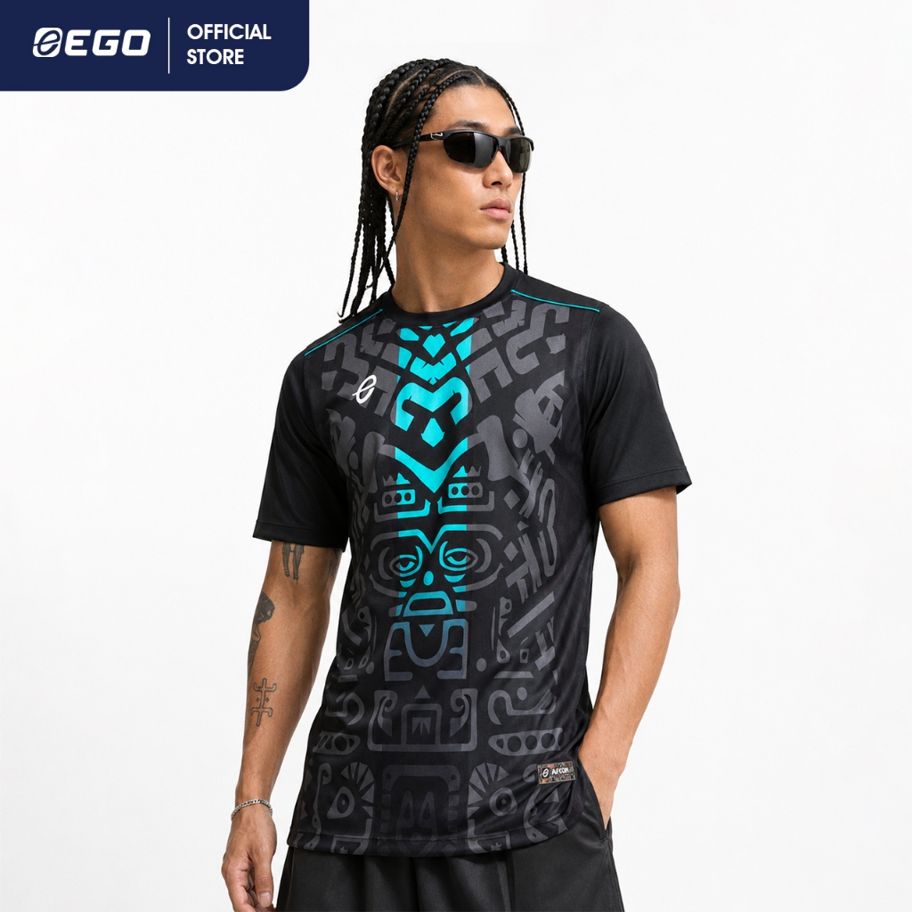EG5160 เสื้อฟุตบอลคอกลมพิมพ์ลายAFCON-AZTEC (EGO SPORT)