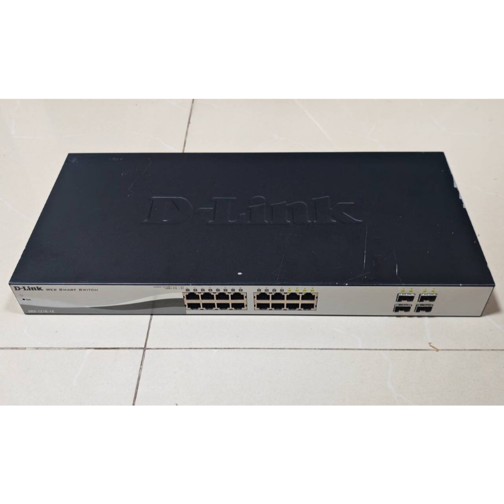 D-Link DGS-1210-16 Switch 16 Port Gigabit + 4 SFP Web Smart Managed มือสอง พร้อมสายไฟ