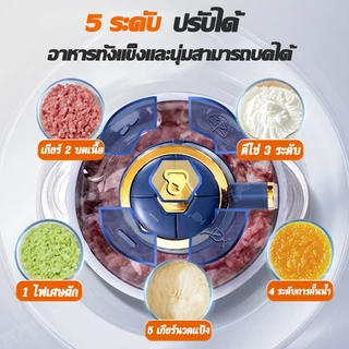 【รับประกัน10ปี】เครื่องบดหมู 5L สแตนเลส304ปรั เครื่องปั่นอเนกประสงค์ เครื่องบดเนื้อไฟฟ้า อเนกประสงค์